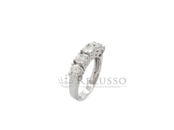 Anello Riviera con 5 diamanti per 1,00ct, Colore H-I. foto1