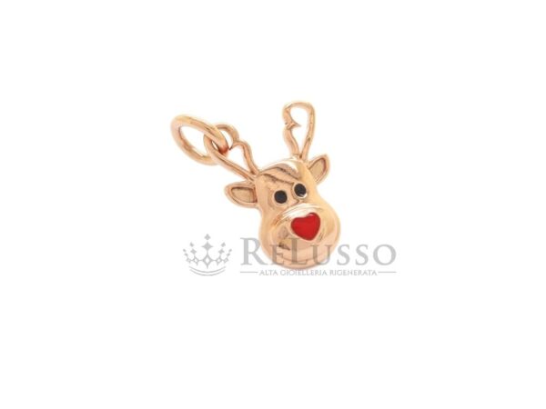 Charm Dodo Renna Rudolph in oro rosa 9kt foto4