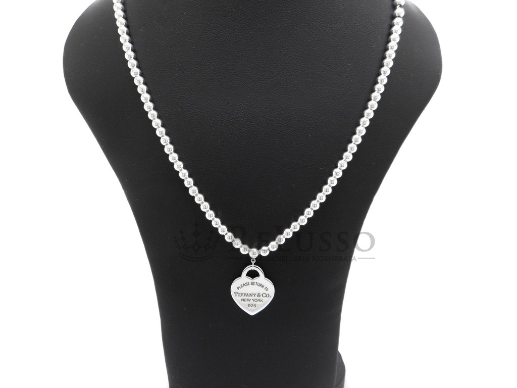 Collana Tiffany™ Bead Heart Tag con ciondolo cuore in argento sterling foto16