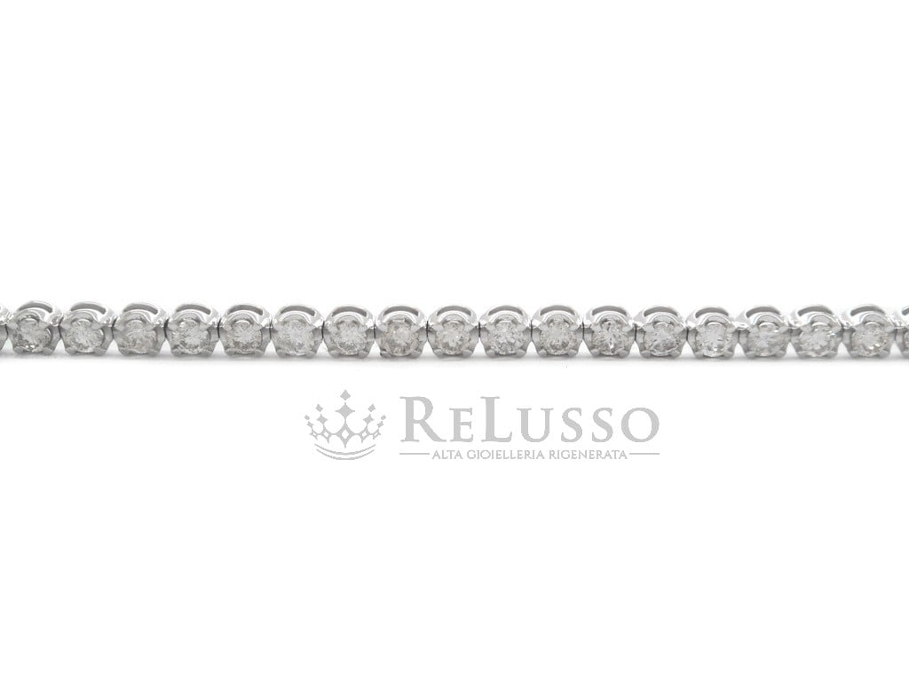 Tennis di diamanti in oro bianco da 2,89ct H-I color Certificato HRD foto10