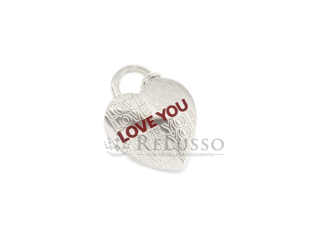 Ciondolo Tiffany & Co. Heart tag “Love You” in argento sterling foto7