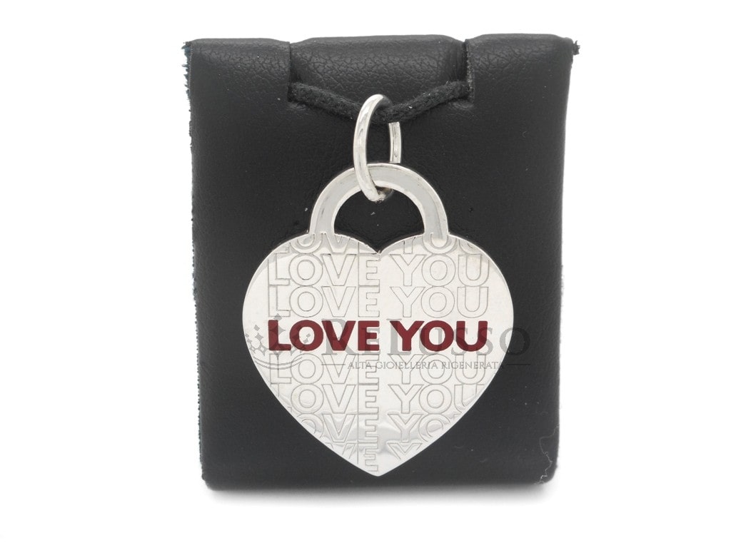 Ciondolo Tiffany & Co. Heart tag “Love You” in argento sterling foto4