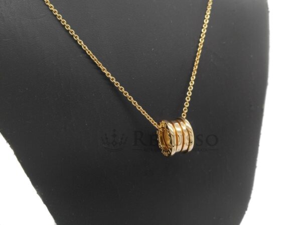 Collana Bulgari B.Zero1 con pendente tondo in oro giallo foto4