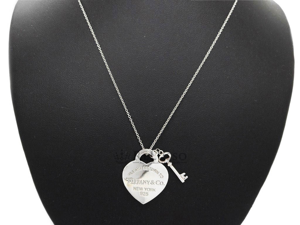 Pendente con ciondolo a cuore Return to Tiffany™ e chiave in argento foto7