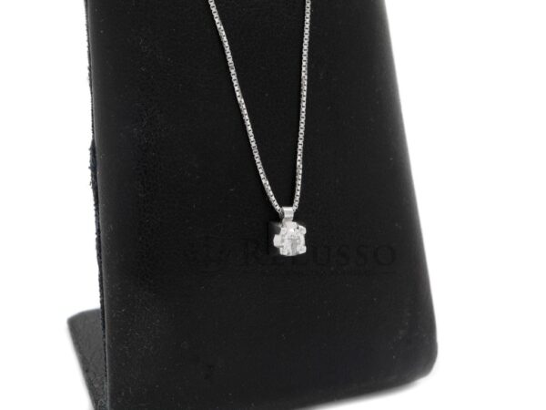 Collana Punto Luce Davite & Delucchi in oro bianco con diamante da 0,12ct foto4