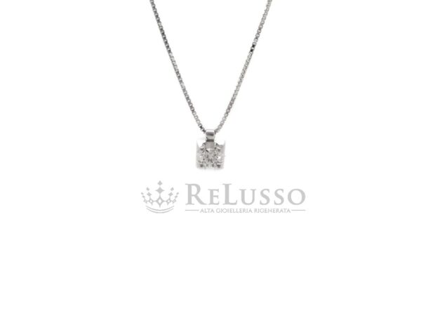Collana Punto Luce Davite & Delucchi in oro bianco con diamante da 0,12ct foto10