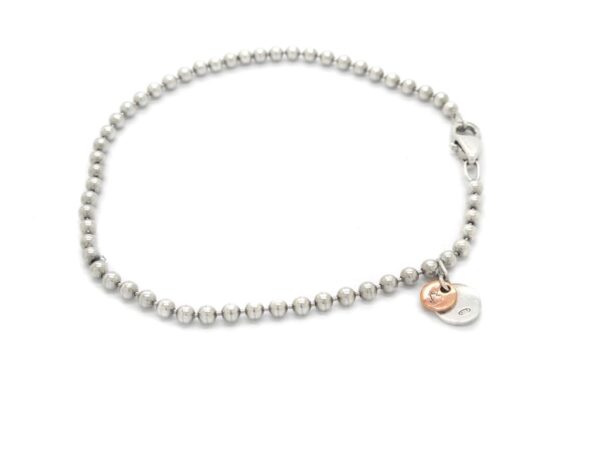 Bracciale Dodo Bollicine in argento e oro rosa 9kt foto1