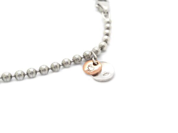 Bracciale Dodo Bollicine in argento e oro rosa 9kt foto2