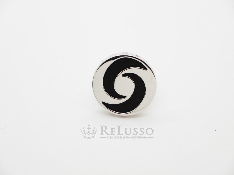 Anello Bulgari collezione Optical in oro bianco 18kt e onice foto8