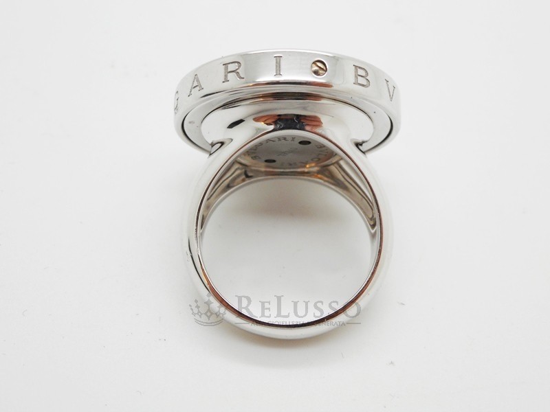 Anello Bulgari collezione Optical in oro bianco 18kt e onice foto10