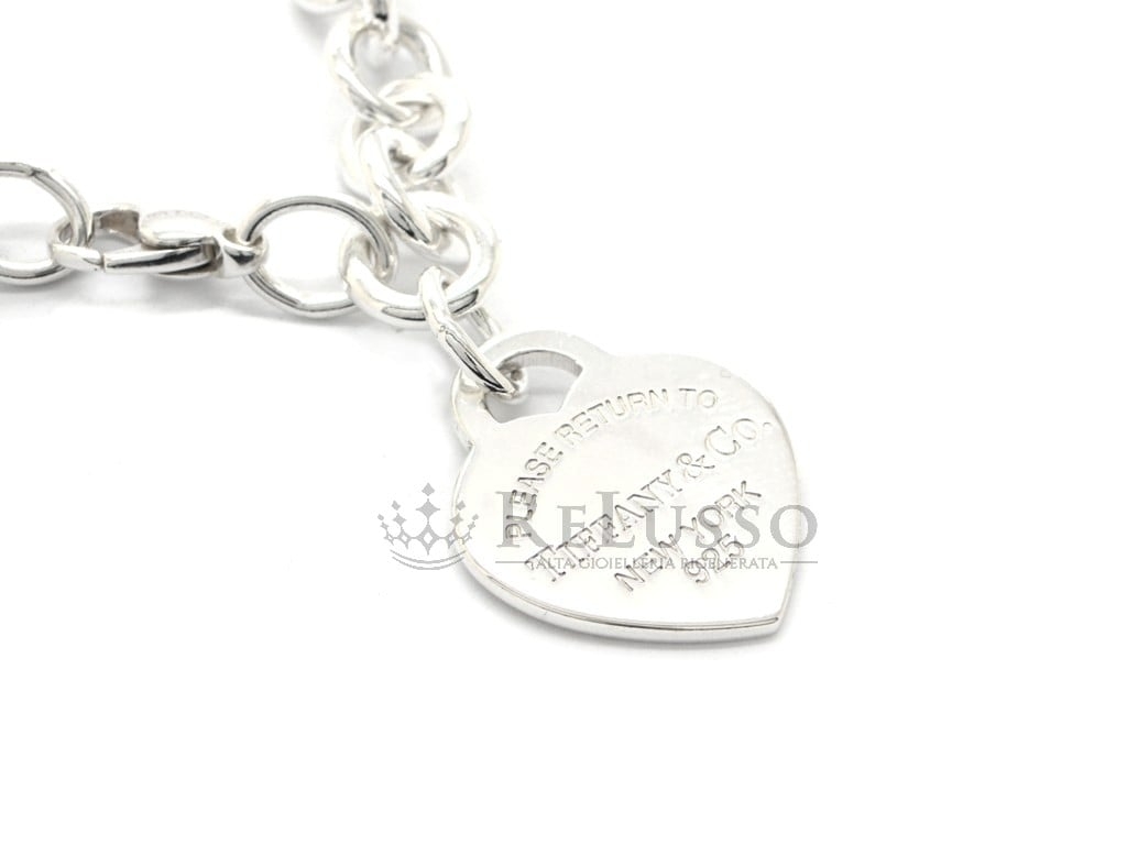 Bracciale Tiffany & co. con ciondolo cuore Return to Tiffany™ in argento foto2