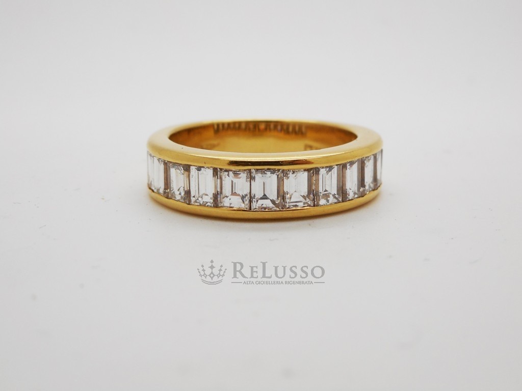 Riviera in oro giallo e diamanti taglio baguette per 3,40ct foto5