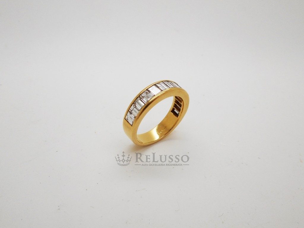 Riviera in oro giallo e diamanti taglio baguette per 3,40ct foto6