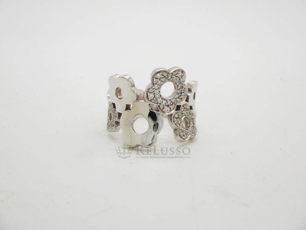 Anello Pasquale Bruni collezione Fiori in oro bianco e diamanti foto2