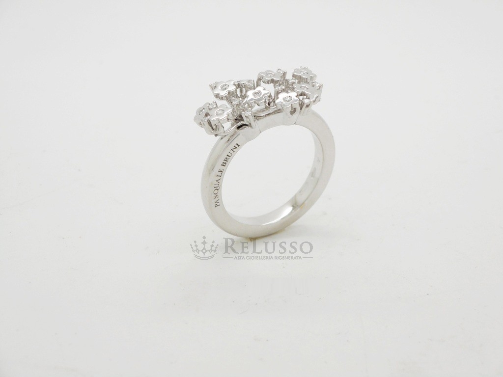Anello Pasquale Bruni collezione Prato Fiorito in oro bianco e diamanti foto2
