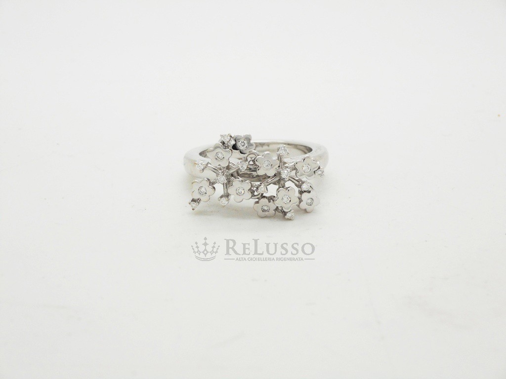 Anello Pasquale Bruni collezione Prato Fiorito in oro bianco e diamanti foto4