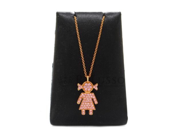 Collana Easy Crivelli "Limited Edition" bimba in oro rosa e zaffiri rosa foto22