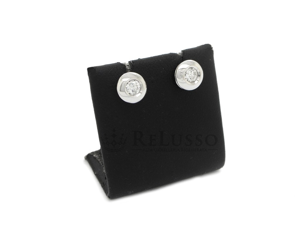 Orecchini punto luce in oro bianco a cipollina da 0,25ct H color foto4