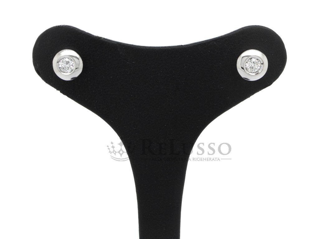 Orecchini punto luce in oro bianco a cipollina da 0,25ct H color foto5