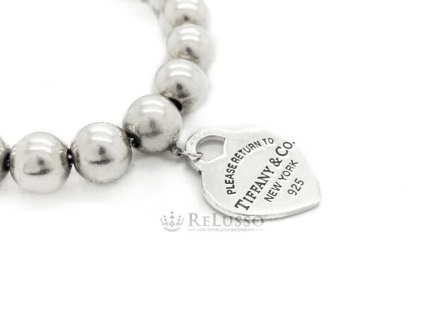 Ciondolo a Cuore Return to Tiffany™ su bracciale Bead in argento sterling FOTO2
