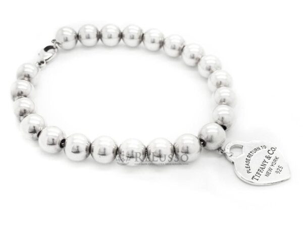 Ciondolo a Cuore Return to Tiffany™ su bracciale Bead in argento sterling FOTO1