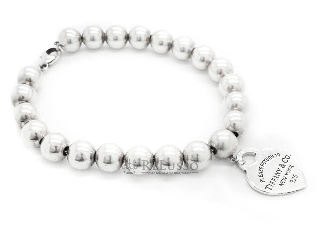 Ciondolo a Cuore Return to Tiffany™ su bracciale Bead in argento sterling FOTO1
