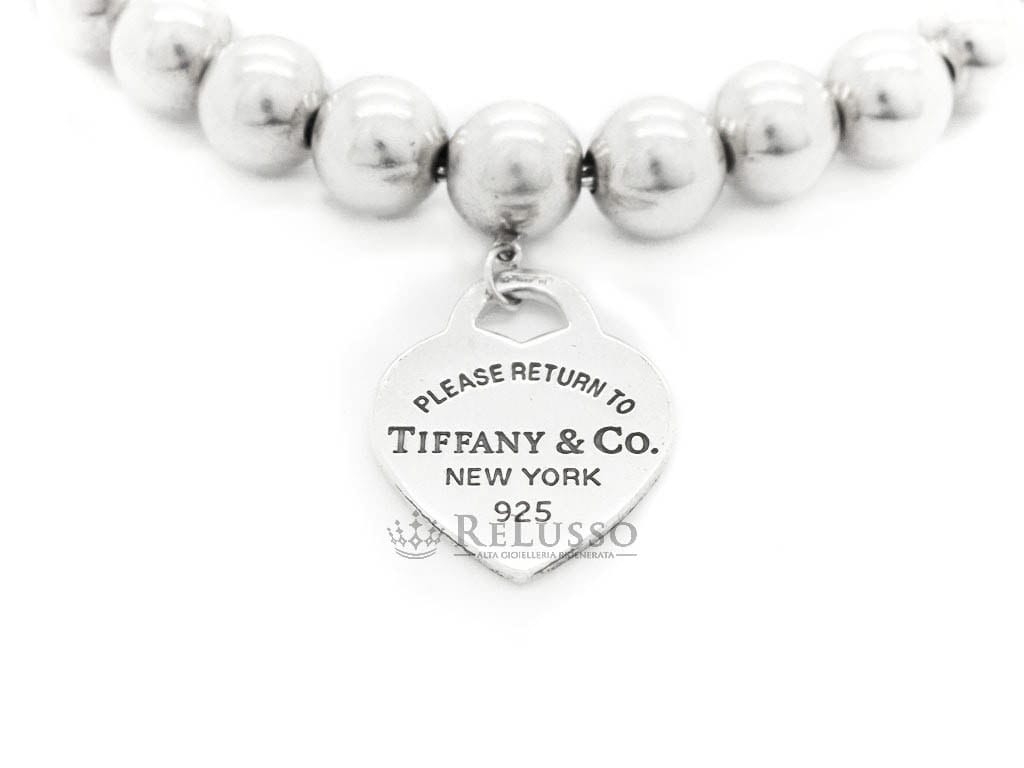 Ciondolo a Cuore Return to Tiffany™ su bracciale Bead in argento sterling FOTO4