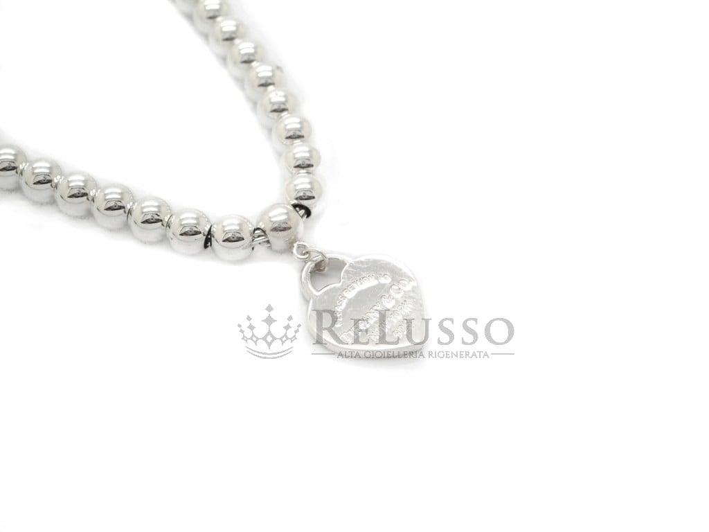 Ciondolo a Cuore Return to Tiffany™ su bracciale Bead in argento sterling foto2