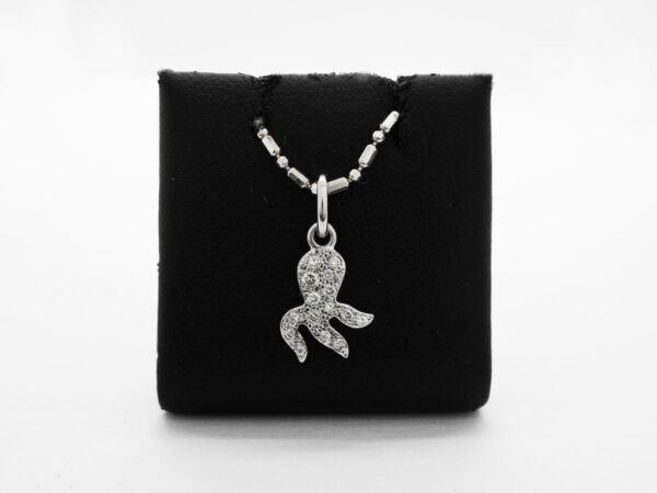 Charm Dodo Polpo in oro bianco e diamanti foto3