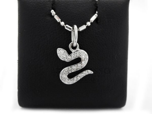 Charm Dodo Serpente in oro bianco e diamanti foto1