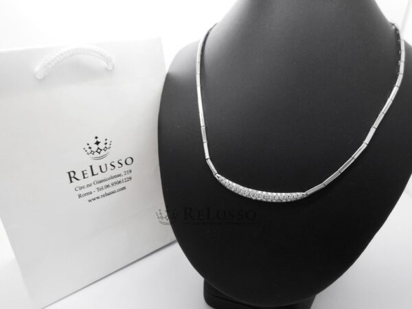 Collana con diamanti per 1,27ct F Color in oro bianco foto6