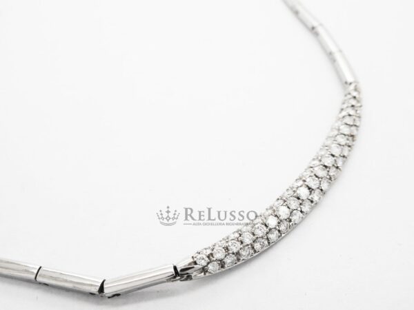 Collana con diamanti per 1,27ct F Color in oro bianco foto1