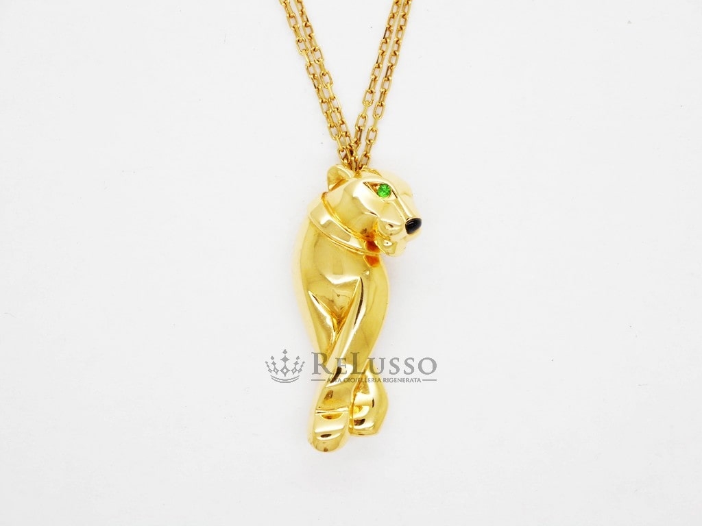 Collier Panthère de Cartier in oro giallo, tsavorite e onice foto2