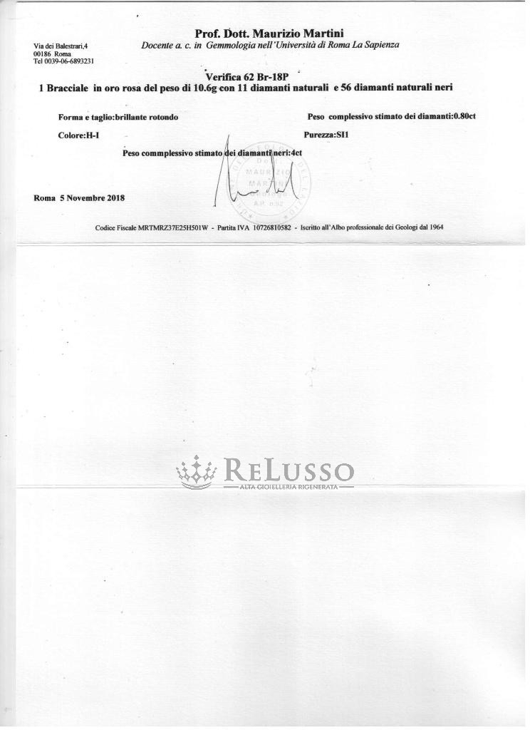 Tennis in oro rosa con 4,00ct di diamanti neri e 0,80ct di diamanti bianchi. foto9