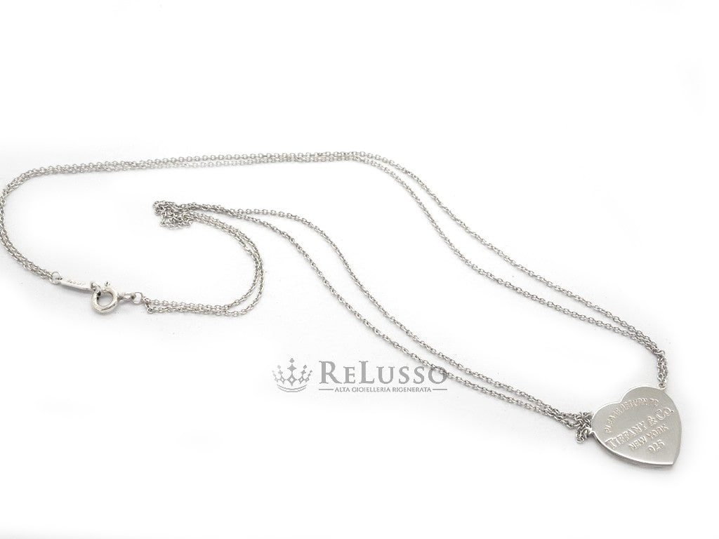Collana Tiffany con ciondolo a cuore Return to Tiffany™ in argento, medio. foto4