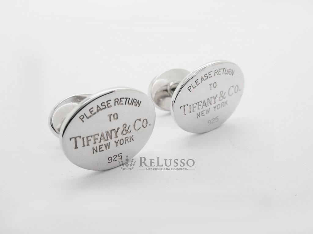 Gemelli Tiffany & Co. ovali collezione Return to Tiffany™ in argento foto2