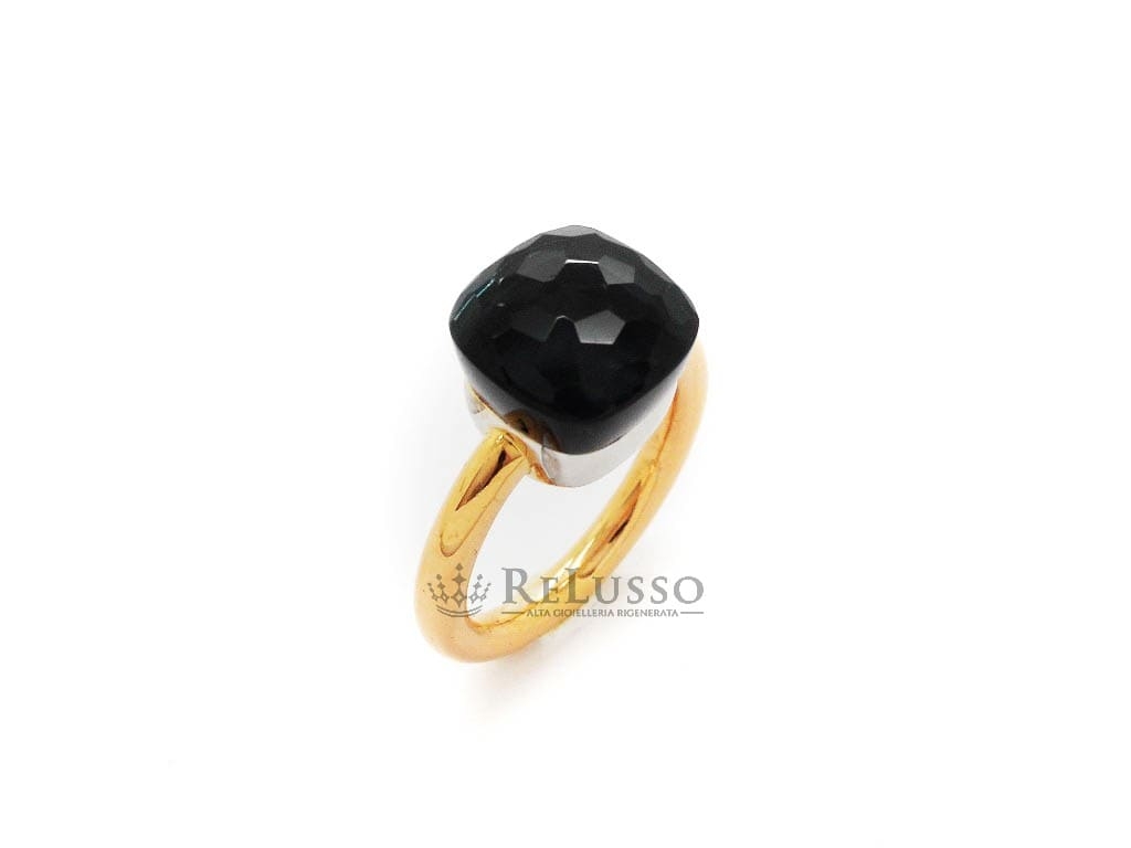 Anello Nudo Pomellato in oro rosa e Topazio Blu London sfaccettato modello Classic foto1
