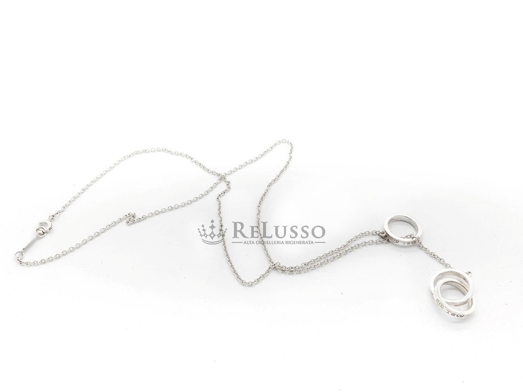 Collana Tiffany & Co. Lariat a cerchi intrecciati collezione Tiffany 1837 in argento foto5