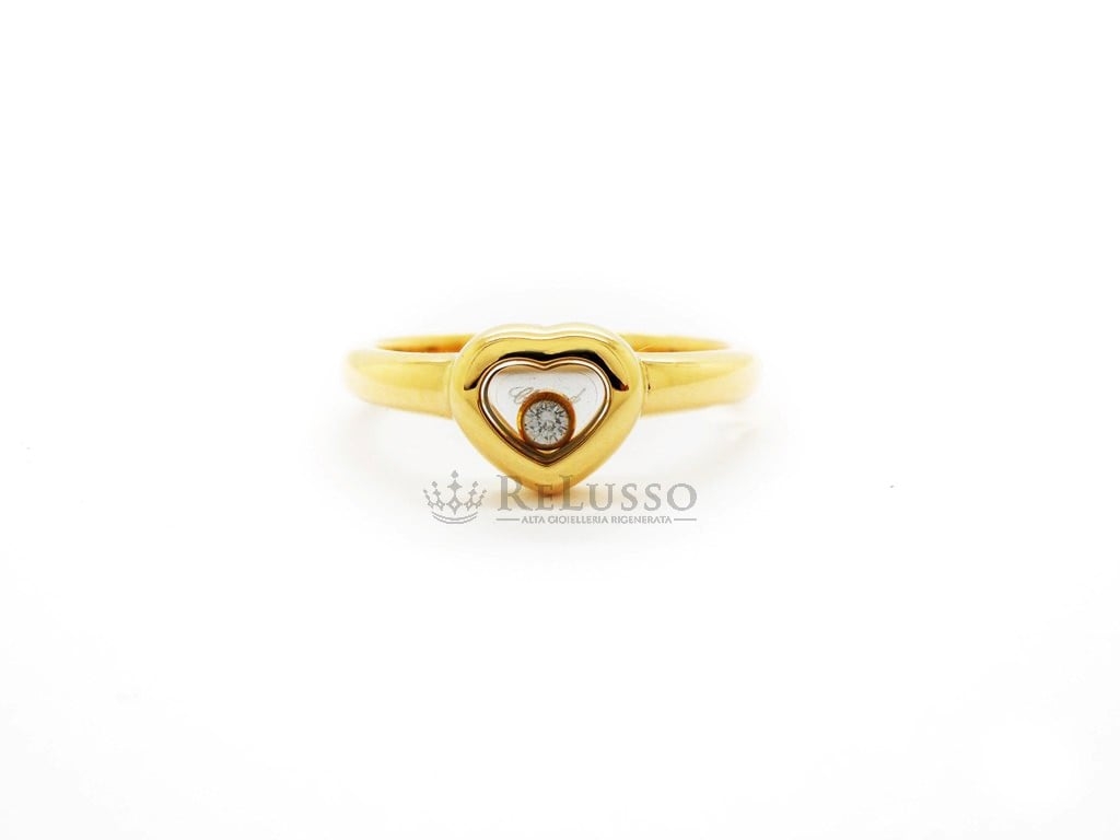 Anello Chopard collezione Happy Diamonds Icon in oro giallo e diamante foto2