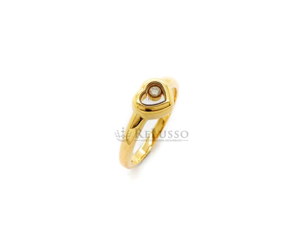Anello Chopard collezione Happy Diamonds Icon in oro giallo e diamante foto6