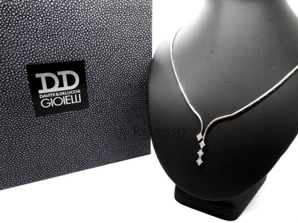 Collier Davite & Delucchi in oro bianco e diamanti per 0,52ct foto1