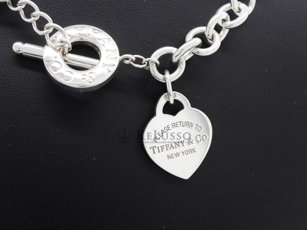 Collana con ciondolo a cuore Return to Tiffany™ con chiusura Toggle in argento sterling foto4
