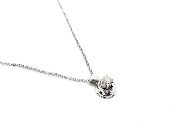 Collana LeBebè Puntoluce in oro bianco con diamante da 0,11ct foto2