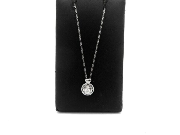 Collana LeBebè Puntoluce in oro bianco con diamante da 0,11ct foto4