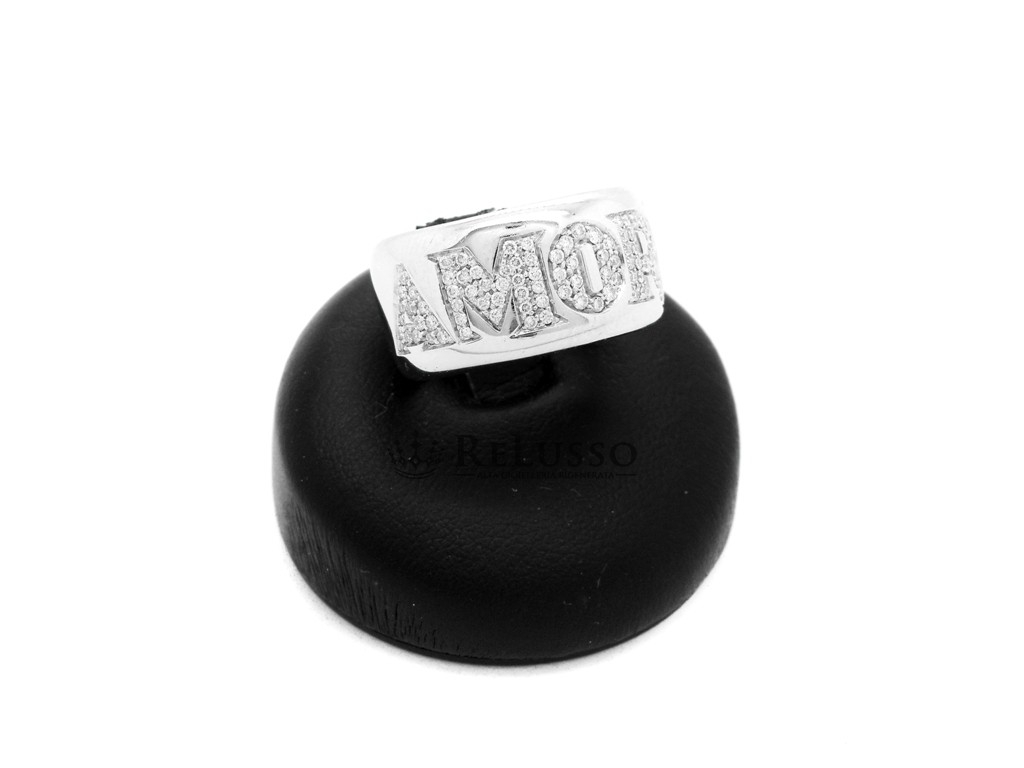 Anello Pasquale Bruni Amore in oro bianco e pavé di diamanti per 0,48ct foto3