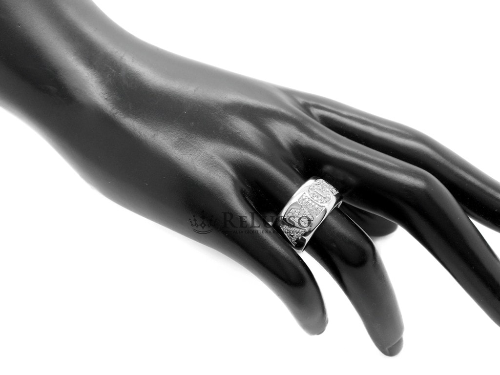 Anello Pasquale Bruni Amore in oro bianco e pavé di diamanti per 0,48ct foto8