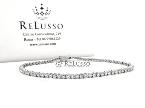 Tennis di diamanti in oro bianco da 3,10ct G-H color foto1