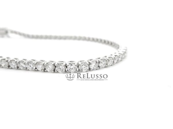 Tennis di diamanti in oro bianco da 3,10ct G-H color foto2