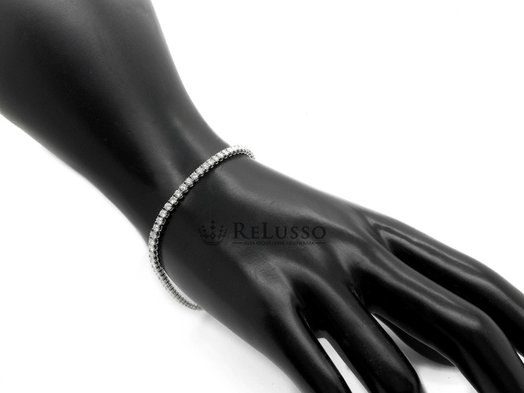 Tennis di diamanti in oro bianco da 3,10ct G-H color foto4