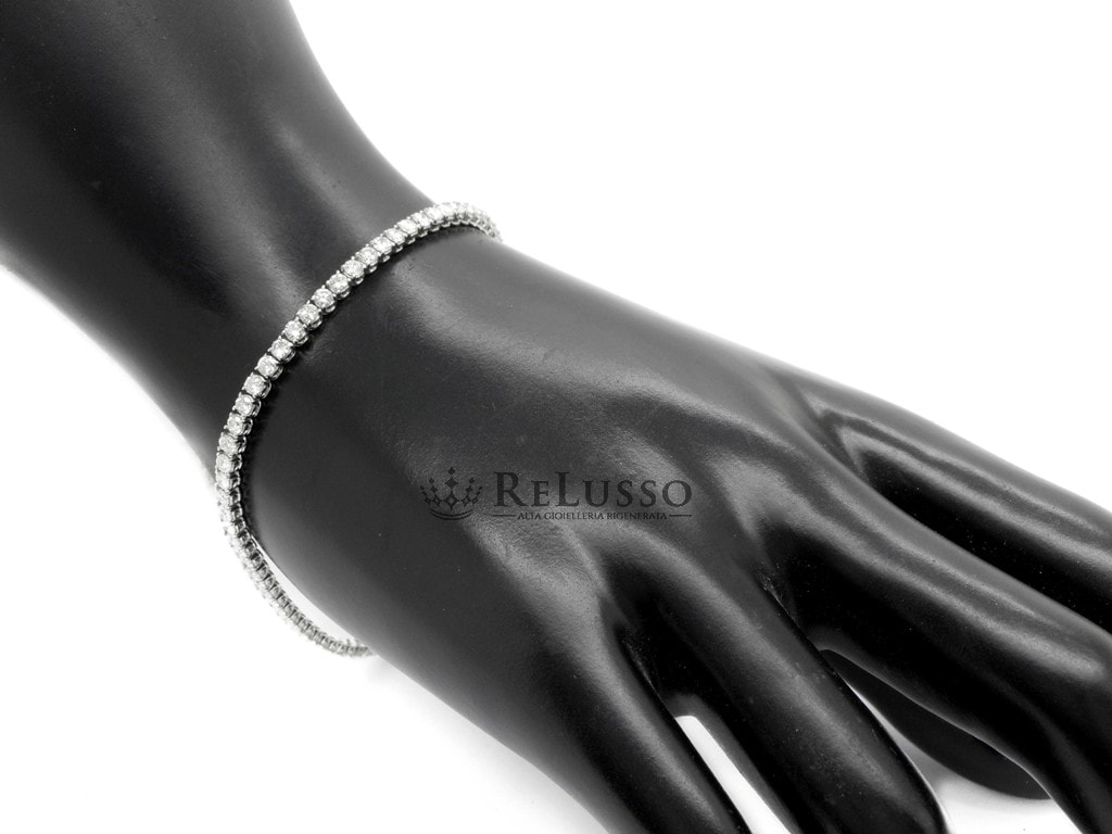 Tennis di diamanti in oro bianco da 3,10ct G-H color foto5